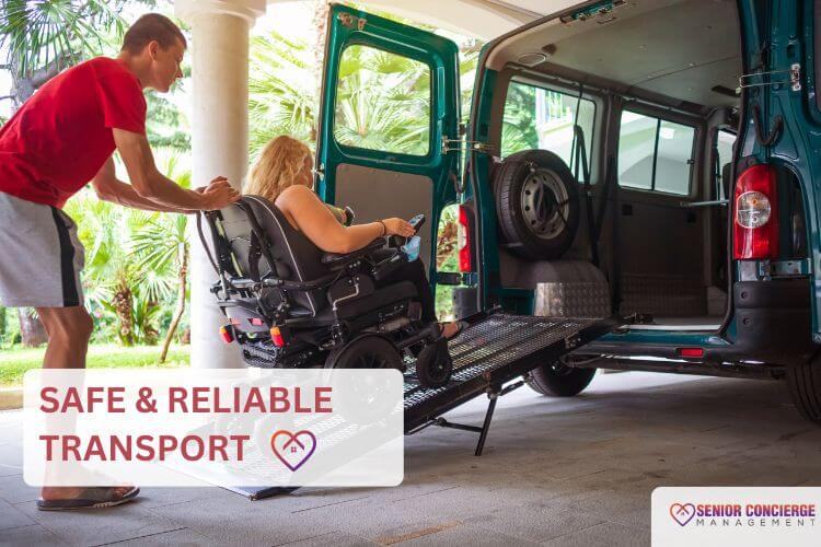 Safe Transportation of people who need help and disabled persons in Florida We help you manage your transportation for you Senior Concierge and Management in Flagler Beach